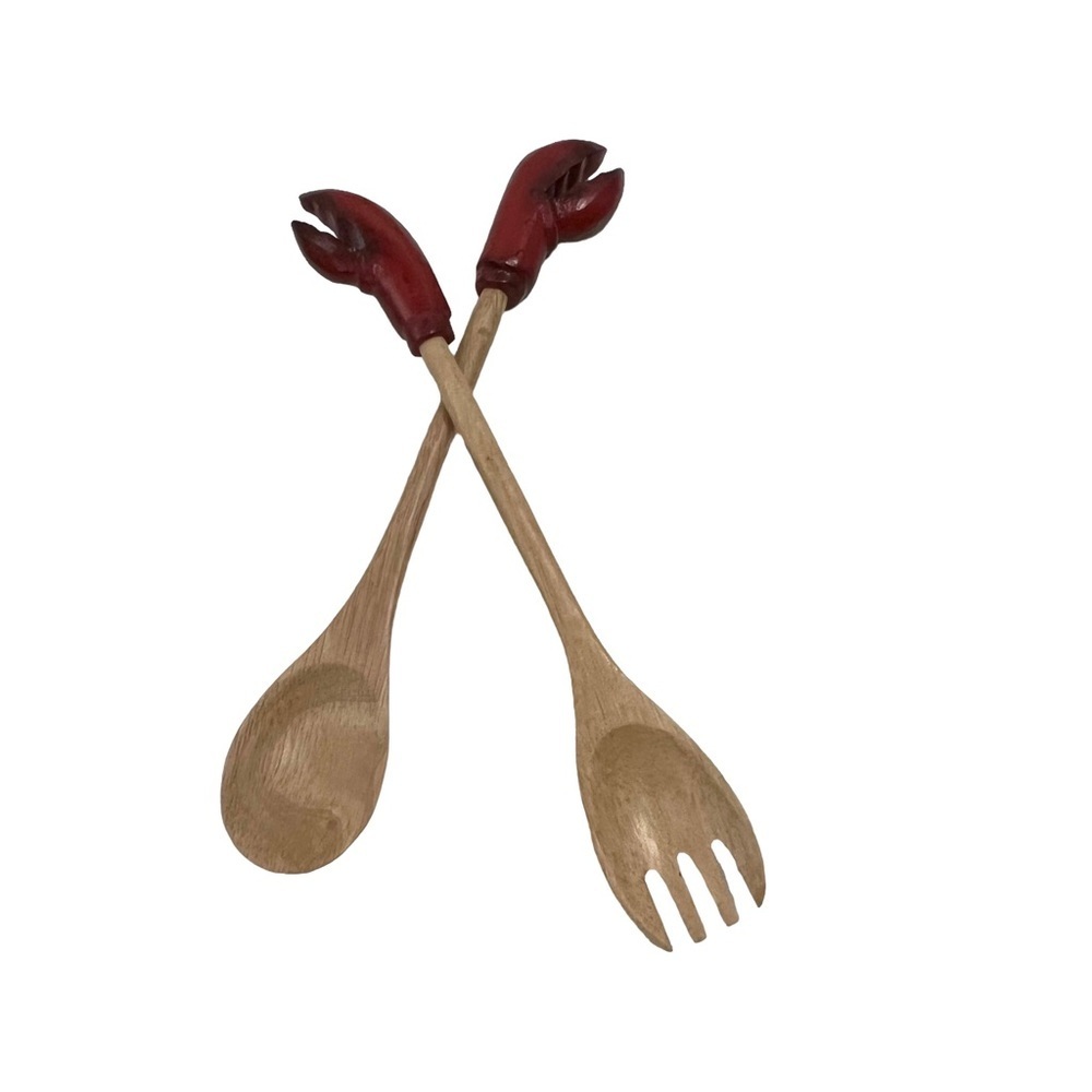 Hand Carved Wooden Lobster Claw Salad/Food Server